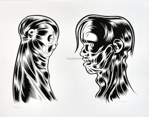 Charles Burns - Silkscreen print "Face à face" numbered and signed limited edition