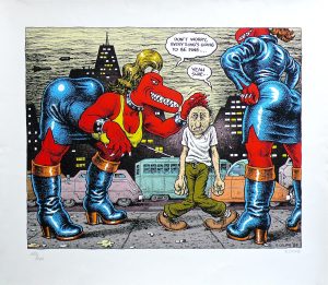 Crumb. Rare sérigraphie "Don't worry" numérotée signée 200ex. : 950€