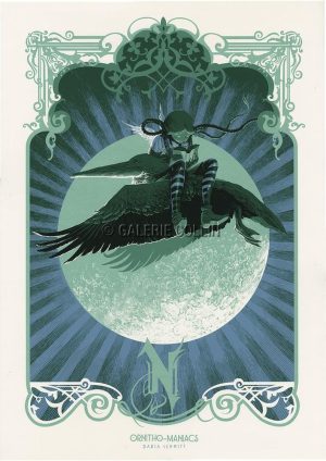 Daria Schmitt . Ornithomaniacs" silkscreen (Regular) numbered and signed 100ex