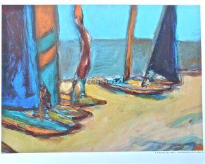 DE CRECY. "Les Bateaux" Affiche édition d'art
