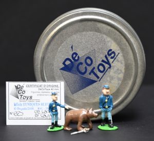 Décotoys .Figurine métal"les tuniques bleues" mini