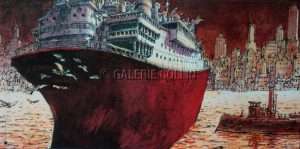 NICOLAS DE CRECY • "NEW YORK SUR LOIRE" Affiche édition d'art