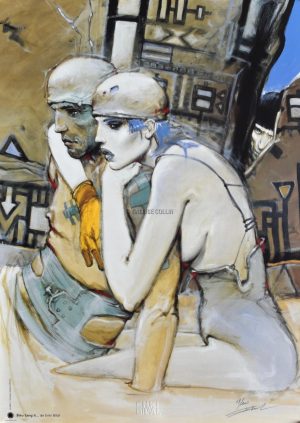 Enki Bilal "Bleu sang " art edition poster. Numbered and signed, limited to 100 copies.