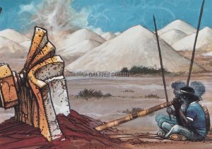 Enki BILAL . Carte Postale "Le pays où rêvent les fourmis vertes"