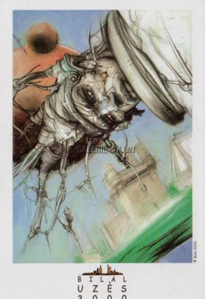Enki BILAL . Carte Postale "UZÈS 2000"