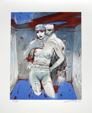 Enki Bilal • Estampe pigmentaire "Grand froid" numérotée, signée limitée à 150ex