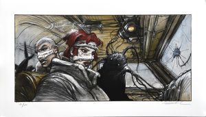 Enki Bilal • Estampe pigmentaire "Les passagers" numérotée, signée & limitée à 50ex.