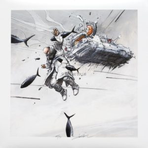 Enki Bilal. "AMIR FAZLAGIC" Estampe pigmentaire numérotée signée,limitée