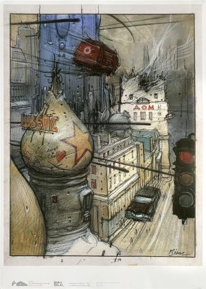 Enki Bilal AOM" Art Print. 70 x 50 cm