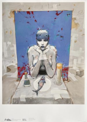 Enki Bilal Bleu Sang " Art Print. 70 x 50 cm
