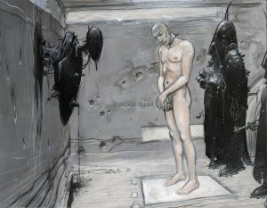 Enki Bilal “Naked Man” Pigment print One-of-a-kind, signed piece