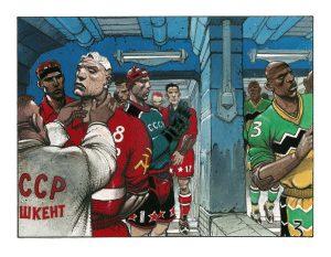 Enki Bilal "Hors jeu-Wansa SidrOns" Estampe pigmentaire Edition limitée 11ex