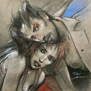 Enki Bilal • "Julia & Roem" Estampe pigmentaire Edition limitée 32 exemplaires