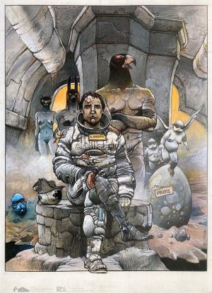 Enki Bilal la foire aux immortels," Art Print. 70 x 50 cm