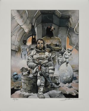 Enki Bilal • "La foire aux immortels" Estampe pigmentaire N° signée 40 ex.