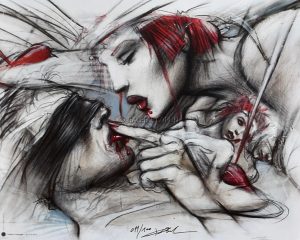 Enki Bilal "Léché à l'aveugle" Affiche édition d'art numérotée signée limitée à 100ex.