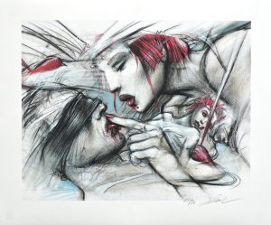 Enki Bilal "LÉCHÉ À L'AVEUGLE" Estampe pigmentaire E.A signée à 10ex