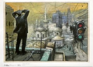 Enki Bilal - "Monstre" Poster Art edition . 50 x 70 cm