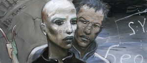 Enki Bilal • «Portraits» Estampe pigmentaire • Pièce unique signée