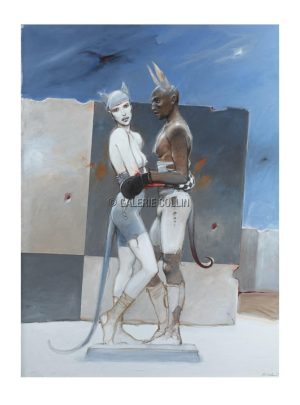 Enki Bilal • "White Queen, Black King" Estampe pigmentaire Edition limitée