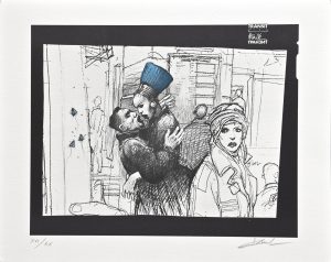 Enki BILAL - " Le baiser d'adieu" 2 colors phototype. Numbered and signed: 195€