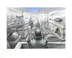 Enki Bilal • Estampe pigmentaire "Monstre" Limitée, numérotée et signée par l'auteur à 100 ex.