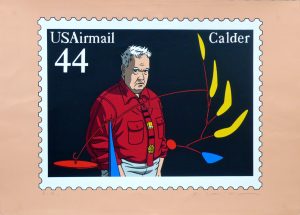 FLOC'H . "Calder US AIRMAIL 44 " Rare sérigraphie numériée signée 160/160