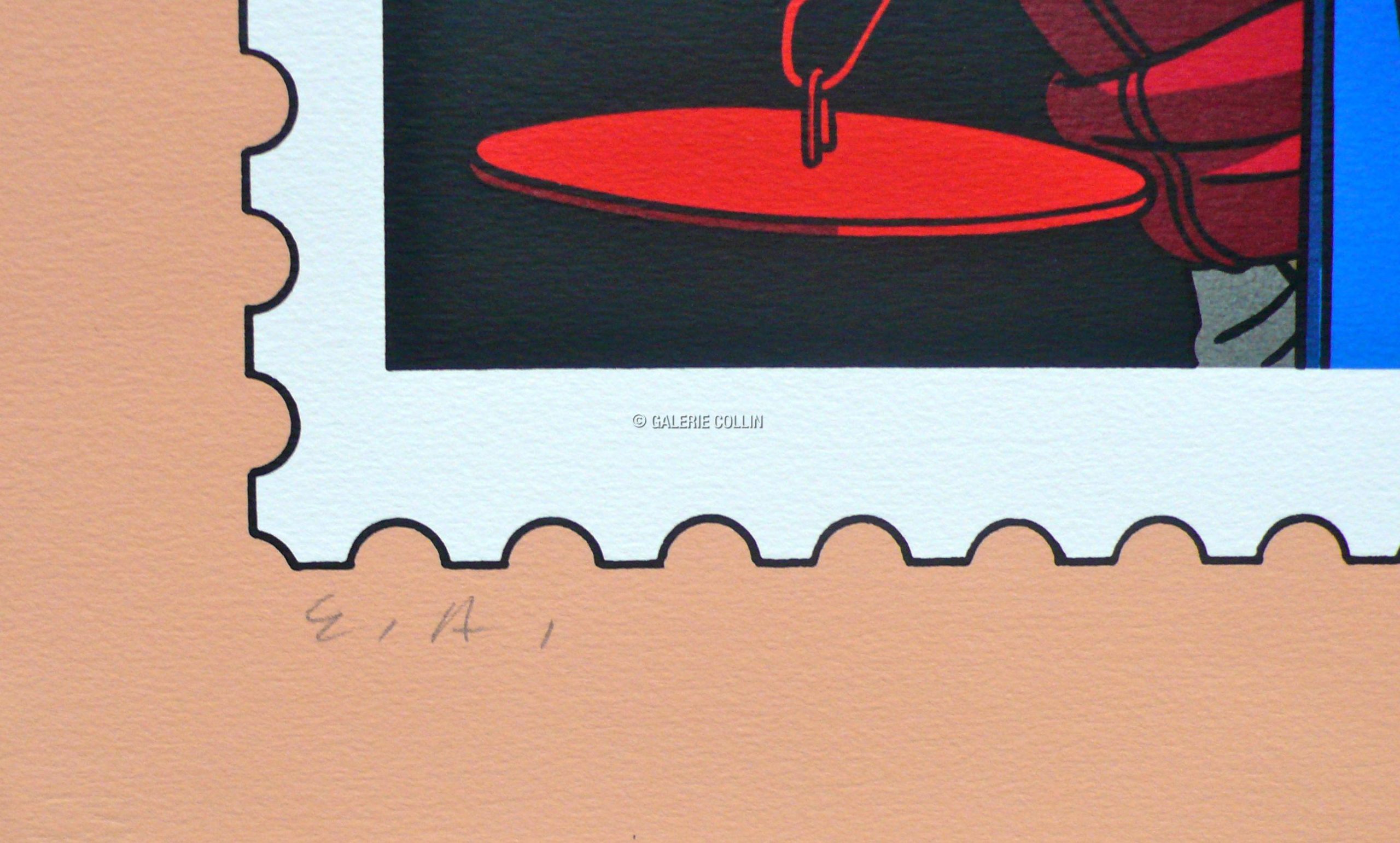 FLOC'H . "Calder US AIRMAIL 44 " Rare sérigraphie numériée signée 160/160 – Image 2
