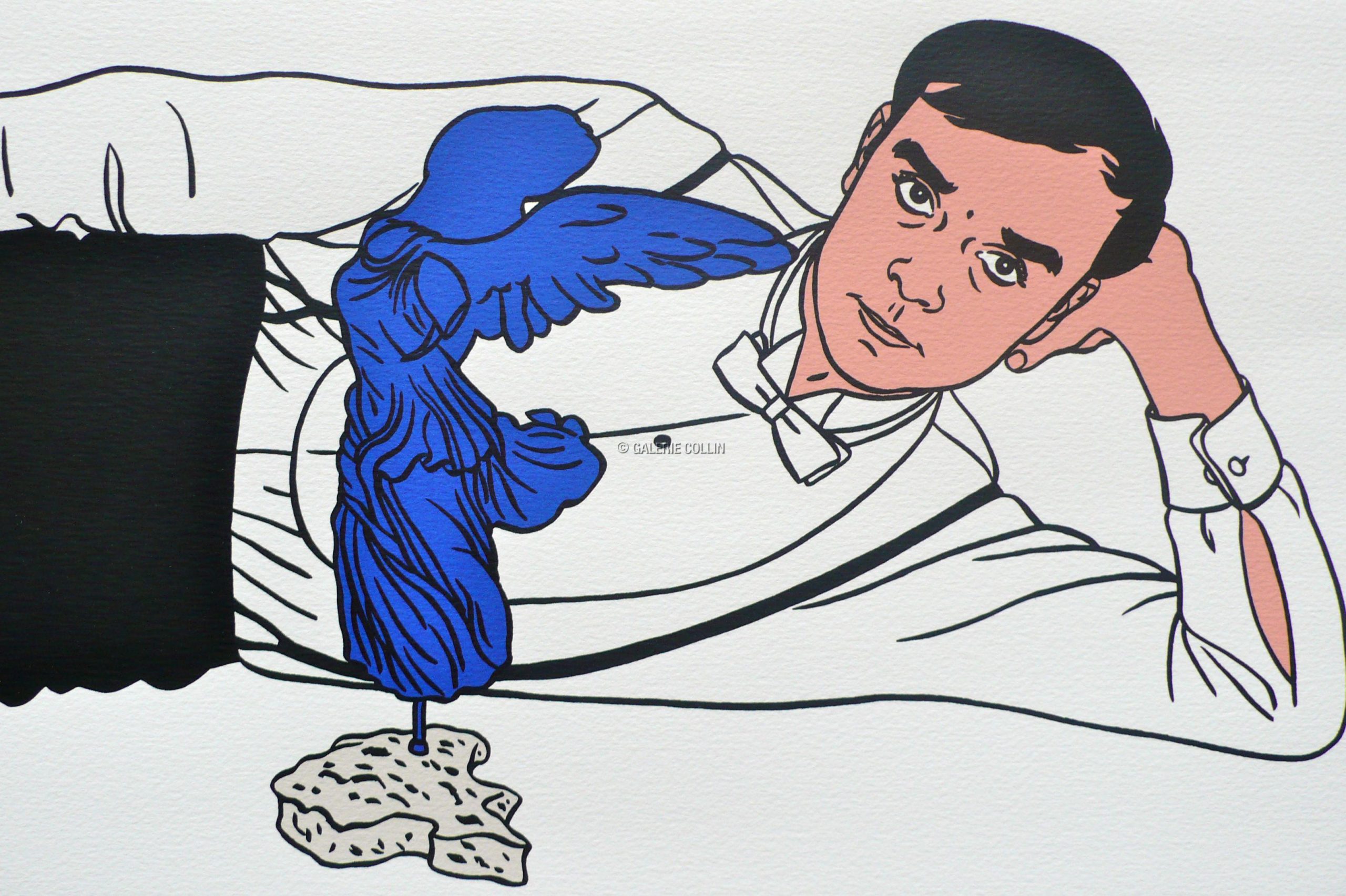 FLOC'H . Rare sérigraphie "Klein's blue" E.A signée : 295€ – Image 4