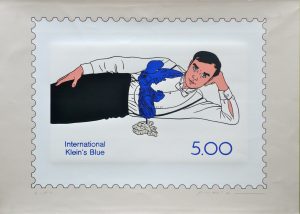 FLOC'H . Rare sérigraphie "Klein's blue" E.A signée : 295€
