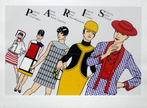 FLOC'H .  Rare Sérigraphie numérotée signée "Paris" numérotée signée 240ex.