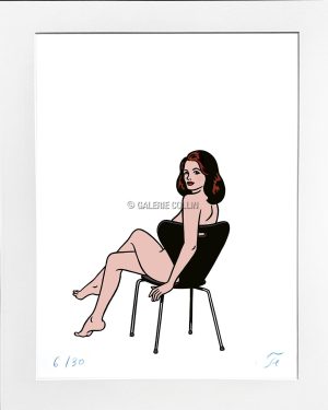 Floc'h • "Call Girl Christine Keeler" Estampe pigmentaire Numérotée signée limitée 30 ex