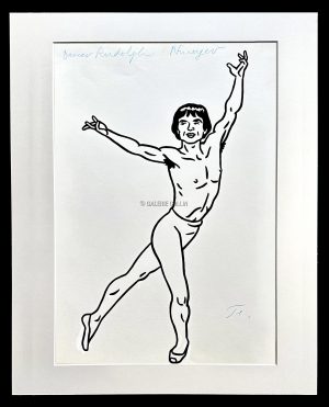 Floc'h "R.I.P. Britannia - Dancer Rudolph Nureyev" - Dessin original