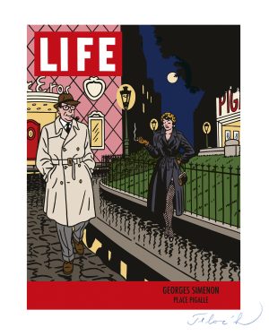 FLOC'H -LIFE"GEORGES SIMENON" estampes pigmentaires n° signées 30 ex