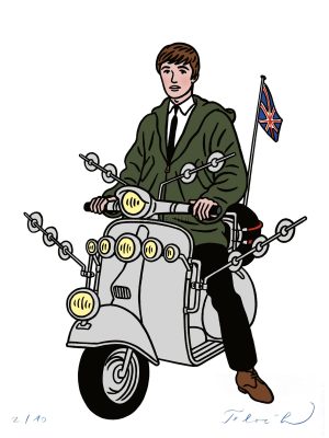 Floc'h • "R.I.P. Britannia - Mod" Grande Estampe pigmentaire Numérotée signée limitée 10 ex