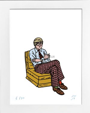 Floc'h • "Painter David Hockney" Estampe pigmentaire Numérotée signée limitée 30 ex