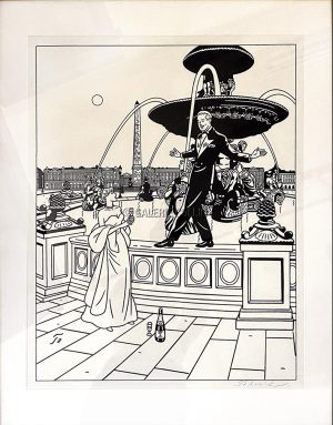 Floc’h  « Paris forever »  Dessin original à l’encre  VENDU