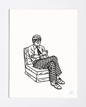 Floc'h "R.I.P. Britannia" David Hockney - Dessin original. Vendu !