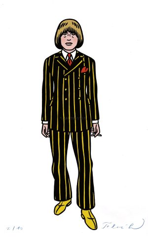 Floc'h • "Stone Brian Jones" Grande Estampe pigmentaire Numérotée signée limitée 10 ex