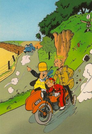 FRANQUIN . CARTE POSTALE - N° 16 " TRÉSOR DU JOURNAL SPIROU" 1985