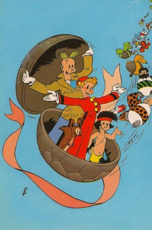 FRANQUIN . CARTE POSTALE - N° 5 " TRÉSOR DU JOURNAL SPIROU" 1985