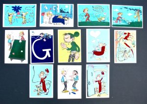 Franquin "Gaston Lagaffe / Spirou" Rare 12 antique Postcards