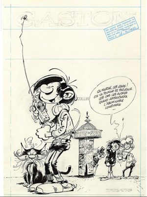 Franquin • Tirage pigmentaire - Etude de couverture #9 "Le gang des gaffeurs" 149ex.