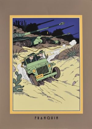 Franquin . Sérigraphie "Le dictateur et le champignon"