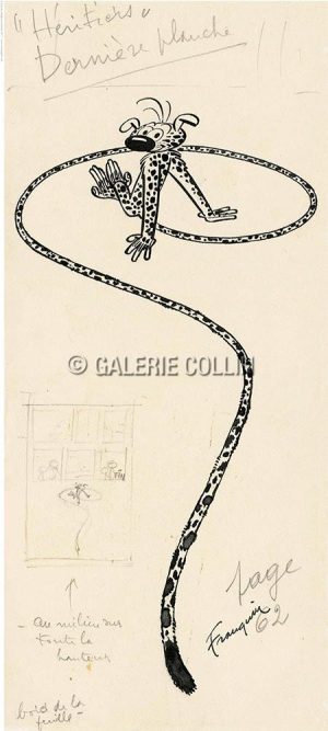Franquin . Affiche Le Marsupilami 50x100 cm