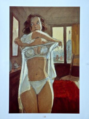 GIBRAT "Jeanne in a Negligee" Art Print Poster