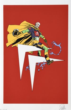 GILLON • Sérigraphie "1986 LES CHEVRONS VOIENT ROUGE" Signée E.A