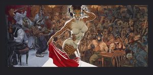 Guarnido . Affiche d'Art  Blacksad "Jazz'n Fun's Club"