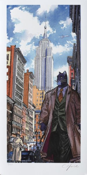 Guarnido • Blacksad - Estampe pigmentaire "Empire State Building" numérotée signée limitée