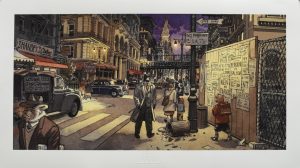 Guarnido • Tirage de luxe - Blacksad "Scène de nuit" Limité à 500 ex.